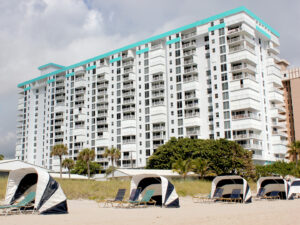 Pompano Agean Condominiums picture from the beach